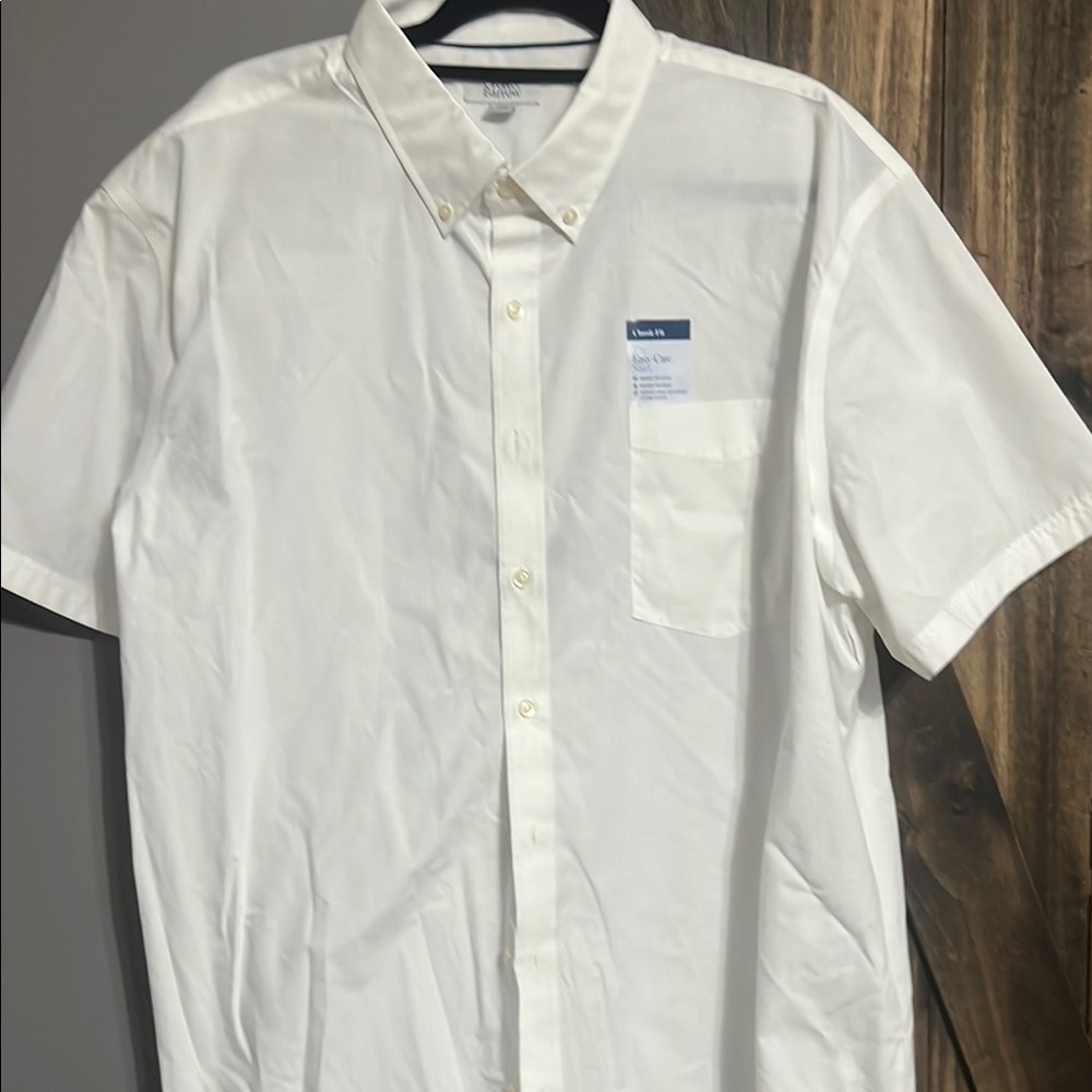 Croft & Barrow White Casual Button Down Shirt Classic Design
